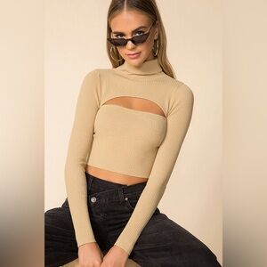 SUPERDOWN Tasha Cut Out Sweater in Toast
sold at REVOLVE